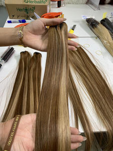 ผมบริสุทธิ์จากเวียดนาม100% มัดผมปิดเปียโน22นิ้วหรือกำหนดความยาวได้เองไม่มีสารเคมี/พันกัน - Product Image 3