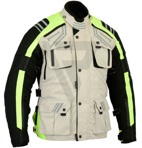 Chaqueta de Motociclismo Impermeable y Transpirable para Adultos, Marca Green XL Racing Team Sportswear, con Múltiples Bolsillos Extraíbles y Protección Contra el Viento - Product Image 3