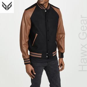 Custom Made Men's Heated Cotton/Polyester Letterman <b>Jacket</b> Breathable <b>Mandarin</b> <b>Collar</b> Comfortable Casual Fashion Wear Direct - Product Image 1
