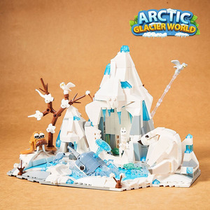 Bloques de construcción de modelo ecológico Arctic Glacier World, adorno de modelo educativo y creativo, regalo de cumpleaños ideal para niños. - Product Image 2