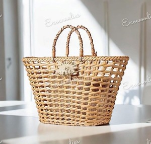 Sacs à main de marque haute qualité pour femmes, sacs à main en bambou et osier, grande capacité, sac fourre-tout de plage à rayures pour femmes - Product Image 5