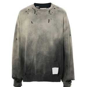 Sweat-shirts personnalisés pour hommes, effet délavé soleil, usés, broderie personnalisée, épaules tombantes, délavage acide - Product Image 6