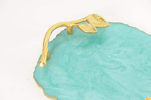 Moule en résine époxy personnalisé pour dessous-de-verre en béton, silicone, géode, bijoux, artisanat, plateau en feuille d'or, artisanat intemporel TC-645 fait à la main - Product Image 2