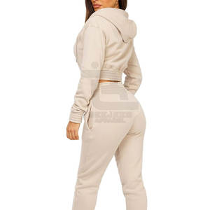 Ensemble de survêtement crop top pour femmes de meilleur style motif solide respirant de haute qualité pour l'hiver nouveauté - Product Image 6