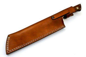 Cuchillo de Chef Bowie de Acero de Damasco Forjado a Mano Personalizado 2024 al por Mayor, 1 Pieza, Borde Dentado, Ecológico, para Cocina Exterior, Madera de Camello - Product Image 6