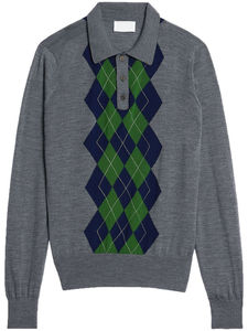 Personnalisable Hommes Argyle Oem Odm Personnalisé Casual Hommes Argyle Pull Ajusté Sport Homme Brodé Rayé Top Tendance Argyle - Product Image 4