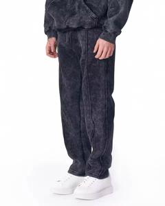 Sudadera de peso pesado Vintage de alta calidad Sun Fade Printing Sweatpants100 % Cotton French Terry Distressed Hoodie Hombres - Product Image 5