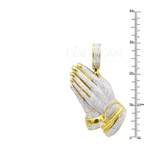 Pendentif pour homme en argent sterling 925 fait à la main Style Hip Hop plaqué or glacé Moissanite diamant taille brillant bijoux fins breloque - Product Image 5