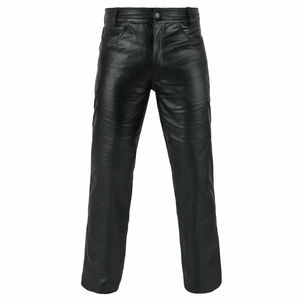 Chándal de cuero para hombre con chaqueta con cremallera y pantalones de cuero para ropa de calle elegante chándal de cuero para hombre - Product Image 2