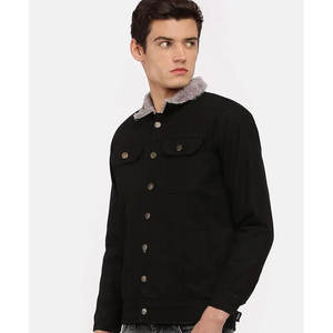 Chaqueta Vaquera de Moda para Hombre, Cuello Alto de Lona, Logotipo Frontal, Alta Calidad, Transpirable, para Invierno - Product Image 3