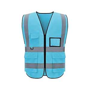 Premium Quality Company Uniform Hi Vis <b>Reflective</b> <b>Vest</b> Workwear Grey Pockets Breathable Anit-wind Zipper Customized <b>Vest</b> - Product Image 5