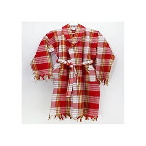 Stylish Luxury Checkered Bathrobe 100% Cotton Waffle Terry Unisex XL Size Bathrobes with Soft <b>Towel</b> at Low Price - Product Image 4