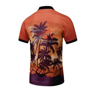 Jersey de manga corta de algodón 100% de alta calidad para hombre, camiseta personalizada con doble botonadura para satén, logotipo bordado, antiarrugas - Product Image 3