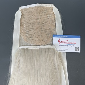Prix usine 100% Vietnamien Noir Couleur Naturel Droite Queue De Cheval Extensions De Cheveux De Haute Qualité Super Brillant Soyeux Grand en Stock - Product Image 3