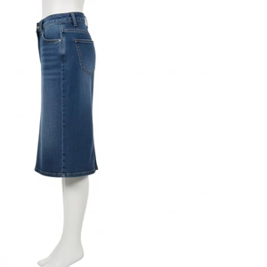 กระโปรงยีนส์ระบายอากาศได้ดี ผสมผสานผ้าสแปนเด็กซ์ ยืดหยุ่น นุ่ม สวมใส่สบาย กระโปรงแฟชั่นสำหรับผู้หญิง เหมาะสำหรับใส่ในชีวิตประจำวัน - Product Image 2