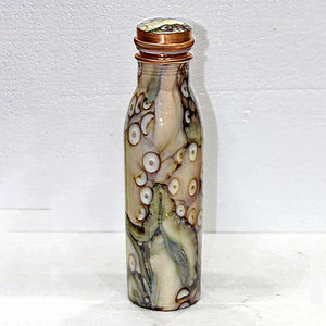 Botella a prueba de fugas de cobre puro con sombra de Color marrón Drinkware y propósito de almacenamiento Beneficios para la salud Ayurvédica Botella de agua de cobre - Product Image 2