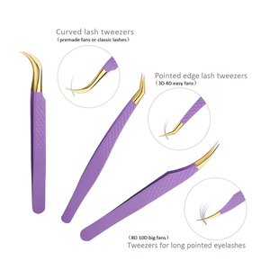 Las mejores puntas de fibra, pinzas profesionales para extensión de pestañas para un agarre perfecto de las pestañas, nunca se deslizan, punta recta - Product Image 2