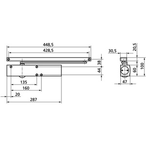 กลไกประตูสำหรับ TS 3000 V/TS 5000-ขาว9016แวววาว - Product Image 4