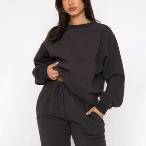 Custom Printed Women's <b>Plus</b> <b>Size</b> Winter Sweatpants Hoodie <b>Jogger</b> <b>Set</b> Breathable Cotton Crewneck Sweatshirt Tracksuit for New - Product Image 6