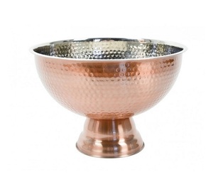 Cuencos para servir comida de acero inoxidable y metal pulido de cobre de diferentes tamaños Juego de 2 cuencos de comida de metal de forma redonda - Product Image 4