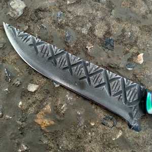 มีดเชฟมืออาชีพทำจากเหล็ก12rc ขนาด8นิ้วปลอกหนังที่มีดแกะสลักจากเรซิน - Product Image 3