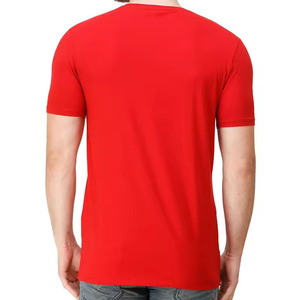 Camiseta Roja con Cuello Redondo y Raya en el Pecho, Ropa Casual, Ajuste Cómodo, Opciones de Diseño Personalizado, Color Atractivo, Camiseta Ecológica Estampada para Hombre - Product Image 5