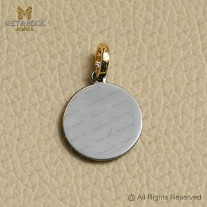 Charm de Corazón de Diamantes en Oro de 14k, Pulsera Minimalista de Plata 925, Collar con Colgante, Joyería Fina al por Mayor - Product Image 6