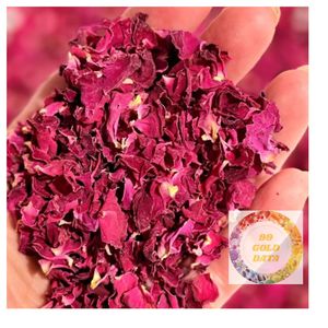 Pétales de rose séchées roses naturelles pour le thé, les bougies, les mélanges de bain et la décoration, séchées au soleil pour une texture douce et un parfum floral - Product Image 1