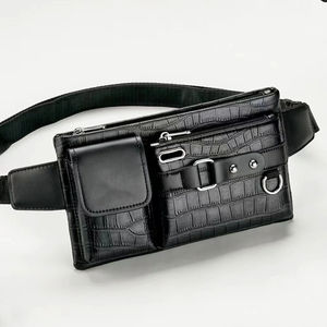 À la mode décontracté poitrine polyvalent multicouche en cuir imperméable femmes ceinture taille Fanny sac - Product Image 1