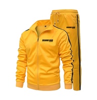 Ensemble de survêtement personnalisé pour femme, épais, avec veste zippée brodée et pantalon de jogging en coton color block, coupe-vent
