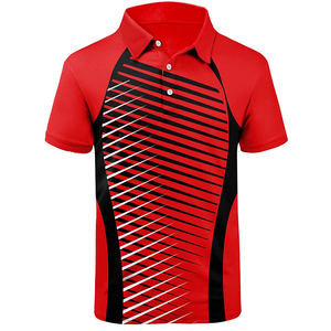 Haute qualité hommes été demi manches T-Shirt respirant tricoté tissu décontracté brodé pour polos grande taille - Product Image 1