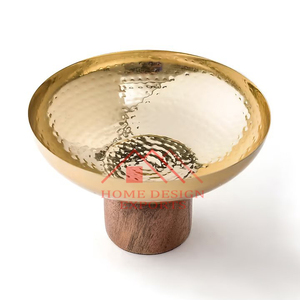 Cuenco de frutas de Pedestal para decoración del hogar, cuenco para servir palomitas de maíz con tuerca de Metal de alta calidad para decoración del hogar, cuenco de flores único - Product Image 1