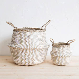 Seagrass straw <b>basket</b> for sale home organization items handcrafted <b>sea</b> <b>grass</b> folding <b>baskets</b> - Product Image 1