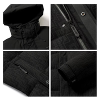 Blouson Bomber Décontracté Homme à Capuche Prix Usine Épais Imperméable Coupe-Vent Réversible Séchage Rapide Fermeture Éclair Extérieur Hiver