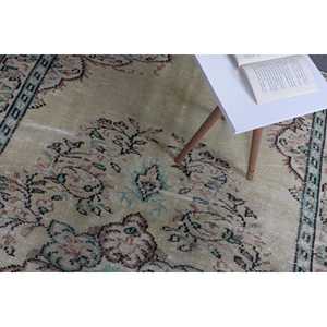 พรมวินเทจขนาด 4.4x8.3 ฟุต พรมอิคัทสีน้ำตาลตุรกี - Product Image 5