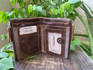 Portefeuille en cuir véritable pour hommes, porte-cartes mètres, Logo personnalisé, multi-usages, meilleure vente - Product Image 4