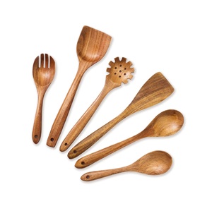 High Quality Walnut <b>Cooking</b> <b>Utensils</b> Set 5pcs <b>Wooden</b> Spatula Set Solid Spoon Kitchen <b>Cooking</b> Tools <b>Utensils</b> . - Product Image 3
