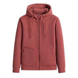 Loose Fit Hoodie <b>Cardigan</b> <b>for</b> <b>Men</b> with Zipper Drawstring <b>Long</b> Sleeve Fleece Lined Spring Autumn New Style Male Top Wear - Product Image 3