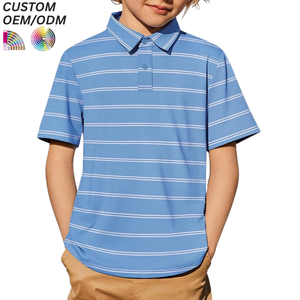 Vêtements pour enfants écologiques personnalisés, créez votre propre marque, vêtements de golf, polos pour garçons, t-shirts à manches courtes, séchage rapide, respirant - Product Image 5