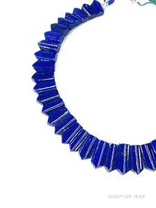 Collier ras du cou en lapis-lazuli bleu naturel de qualité AAA, tendance et lisse, 18 pouces - Product Image 3