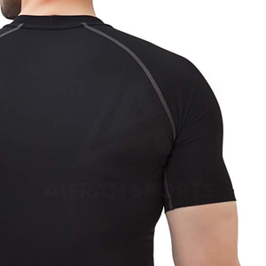 Camisas de compresión de manga corta para jóvenes de Color sólido 2023, camisas de compresión de gimnasio personalizadas lisas para hombres - Product Image 6