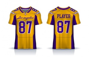 Camiseta clásica de fútbol americano personalizada, fabricantes de camisetas de fútbol callejero con sublimación de malla transpirable, camiseta de equipo - Product Image 5