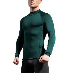 T-shirt de compression respirant à manches longues personnalisable avec logo pour MMA, BJJ, entraînement et gym pour hommes - Product Image 4