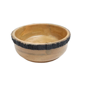 Bol de fruits de forme ronde en bois noir de vente chaude pour ustensiles de cuisine de table bol à salade maison et hôtels nourriture et collations bols de service - Product Image 6