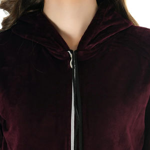 Ensemble 2 pièces en velours pour femmes OEM, pantalon de jogging en coton personnalisé, sweat-shirt, survêtement d'hiver, sweat à capuche pour filles, survêtement en velours - Product Image 6