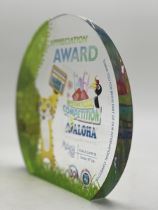 Premio redondo de acrílico elegante a precio de fábrica 2025 por reconocimiento de logros sobresalientes y celebración de la excelencia - Product Image 4