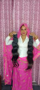 Extensions de cheveux humains indiens Remy naturels Mèches de cheveux de qualité 100% sans poux sans produits chimiques - Product Image 4