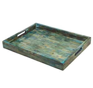 Plateau de service rectangulaire en bois naturel fait main avec design élégant en os Plusieurs tailles Ustensiles de cuisine jetables pour la maison - Product Image 4