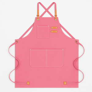 Tablier élégant en toile de coton marron avec boucle réglable de haute qualité, impression personnalisée du logo, outil de réglage, travail, fleuriste, jardin - Product Image 6