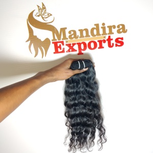 100% cuticule alignée vierge temple indien Extensions de cheveux humains vague profonde vendeur faisceaux noir ondulé lâche Curl Style en gros - Product Image 6